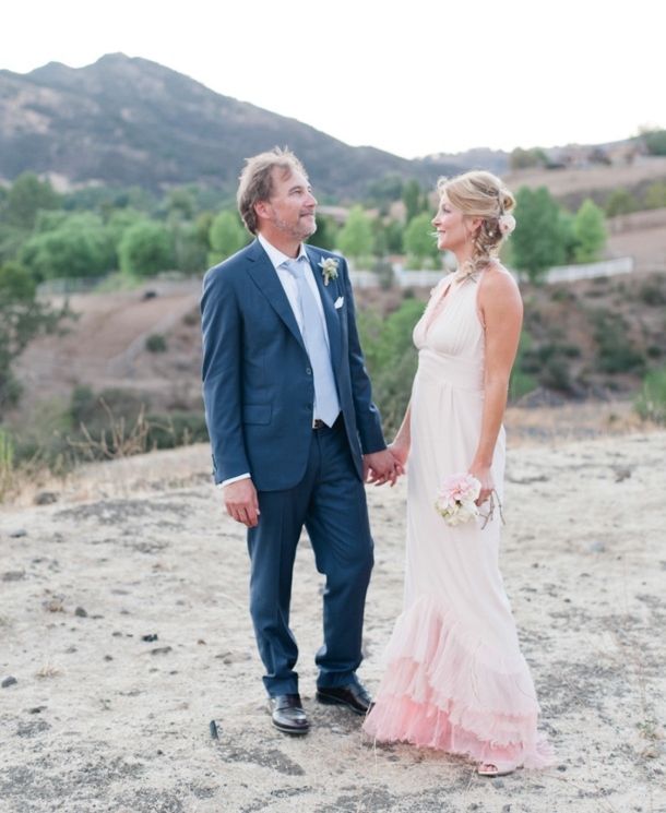 blush pink ombre wedding dress