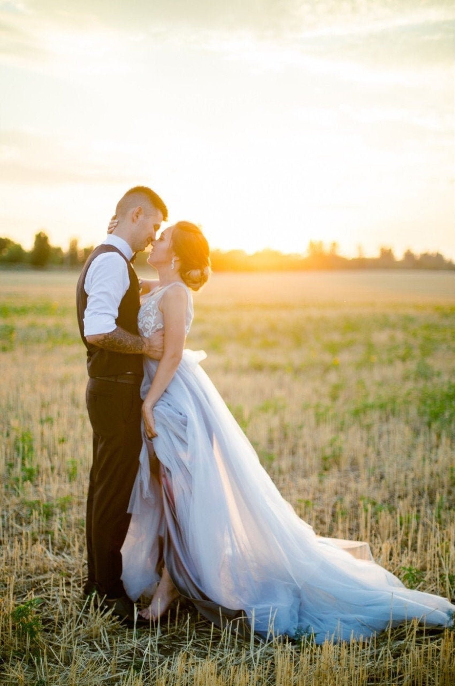 Helianthus in Color ~ Ombré Wedding Dress