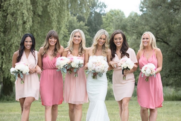 Millennial Pink Bridesmaid Dresses