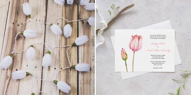 tulip wedding invitations