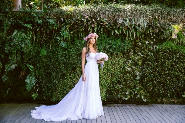 Boho Bride in Julia Ferrandi Dress | Credit: Lad & Lass