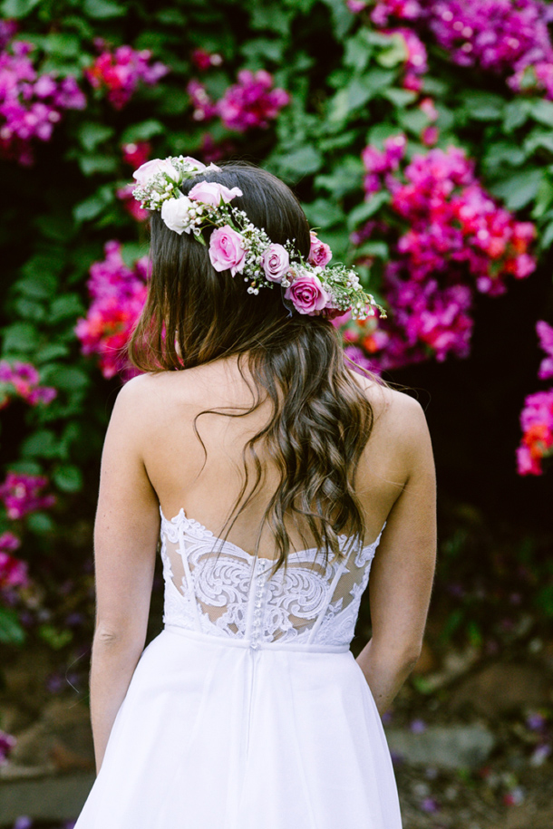 Lace Back Wedding Dress by Julia Ferrandi | Credit: Lad & Lass