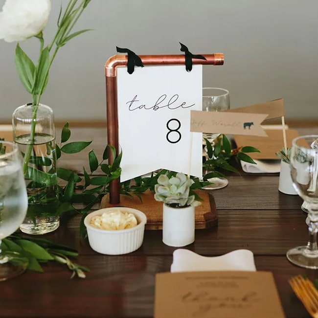 diy wedding table numbers