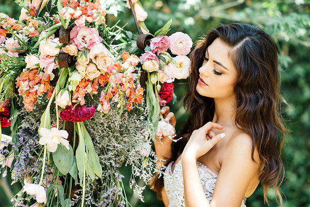 Floral Chandelier | Credit: Leandri Kers | Featuring Miss Universe 2017 Demi-Leigh Nel-Peters