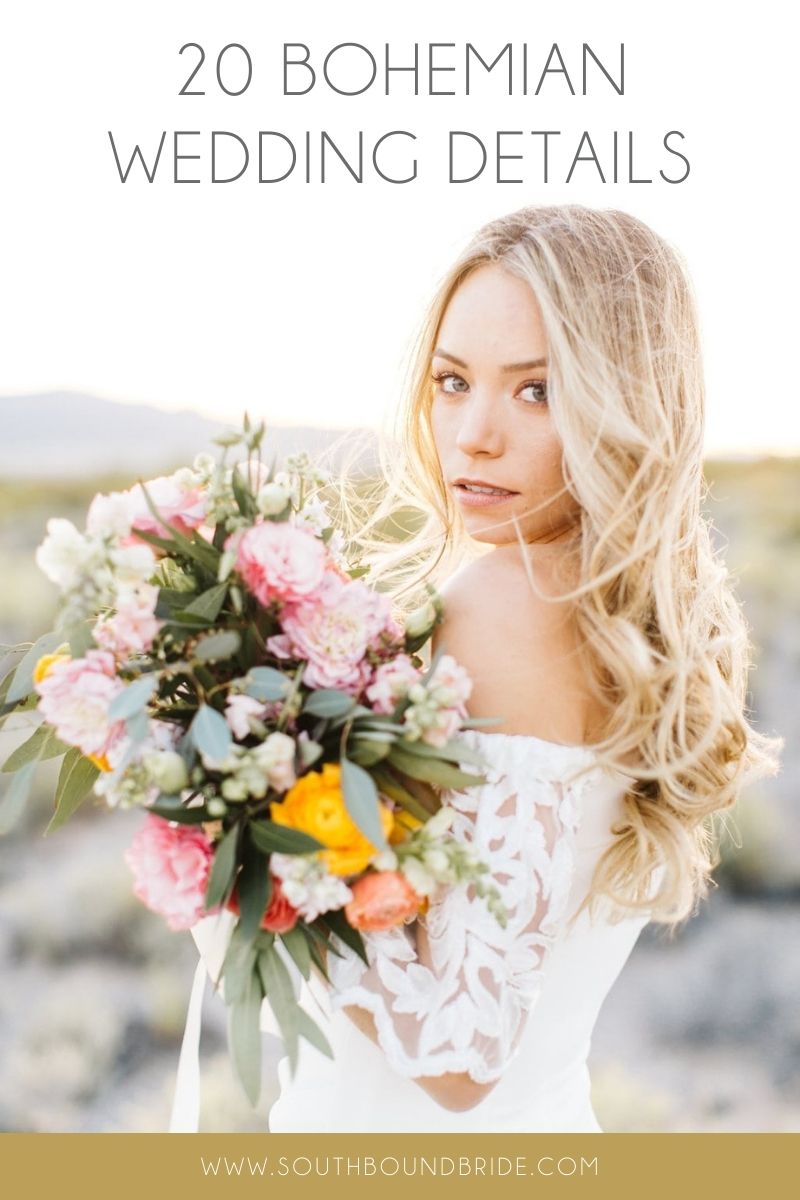 Intimate + Beachy Boho Wedding Inspiration with Dusty Desert Tones