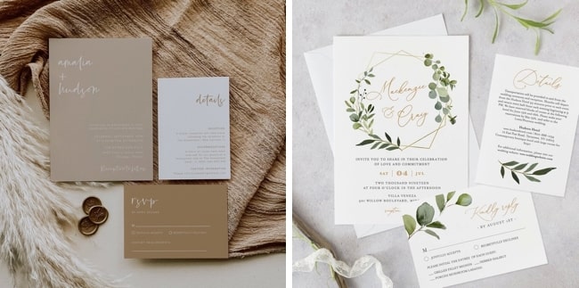 bohemian wedding invitation