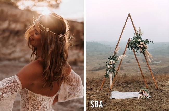 boho wedding details