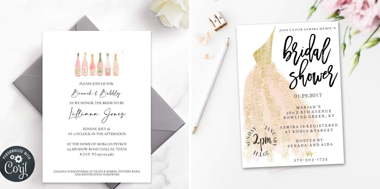 etsy printable bridal shower invitations