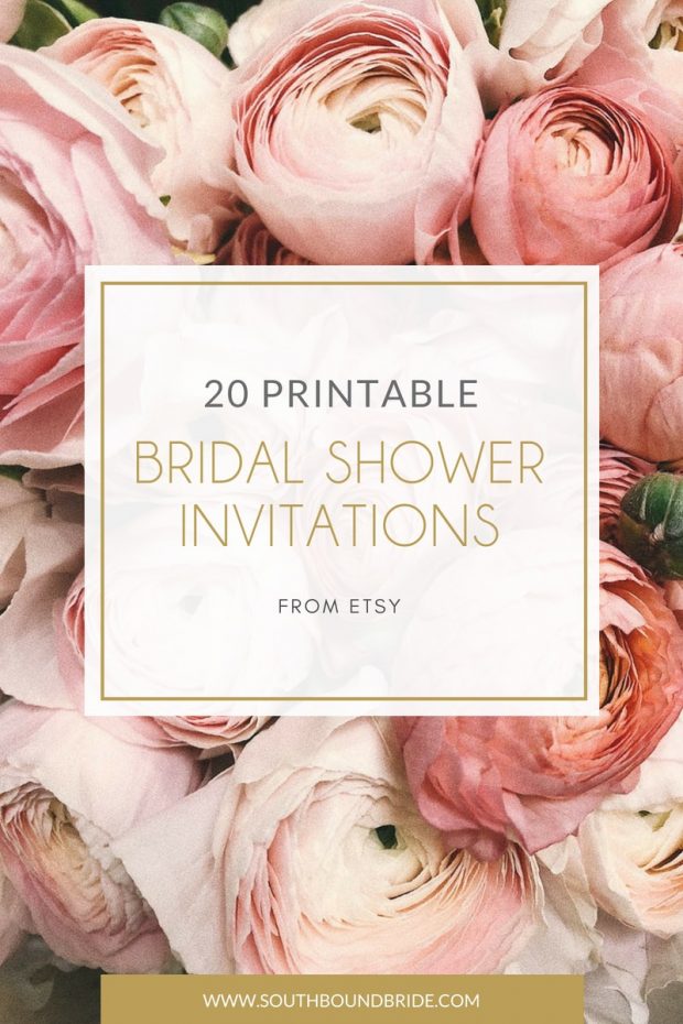 20 Printable Bridal Shower Invitations | SouthBound Bride