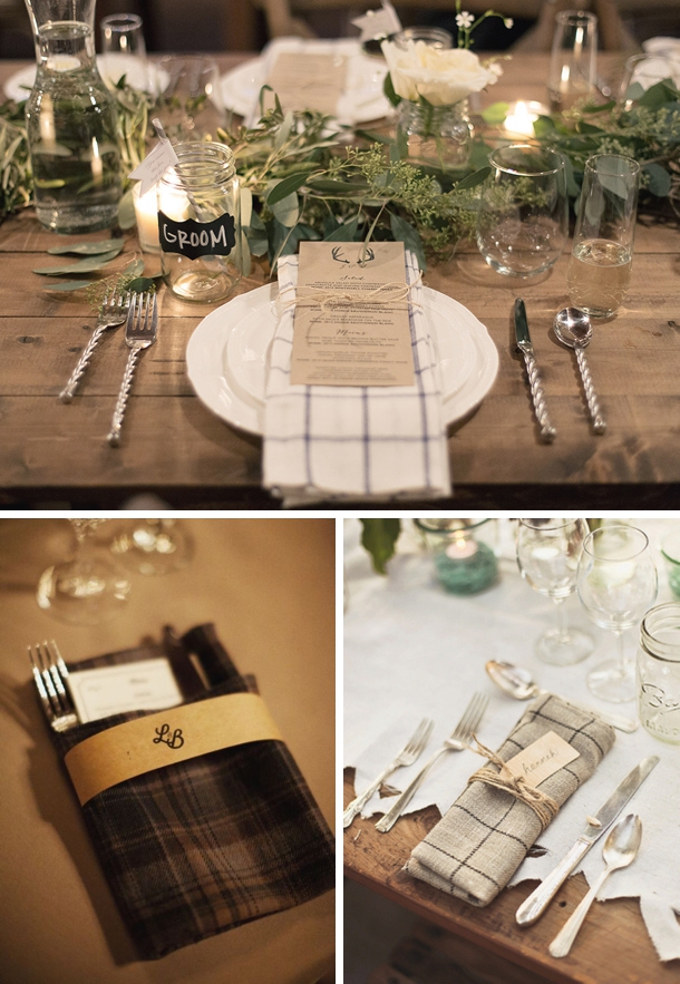 Plaid Napkins | Fall Wedding Ideas | SouthBound Bride