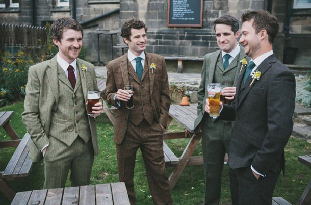 Tweed Suits for Grooms & Groomsmen