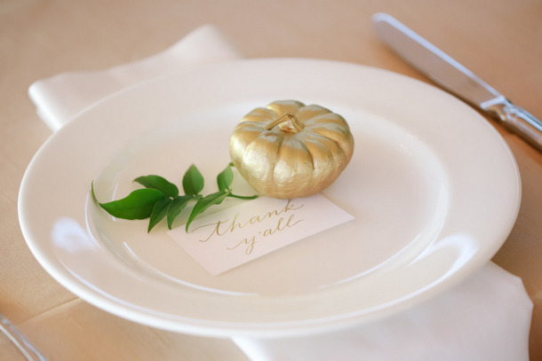 Mini Gold Pumpkins | Fall Wedding Ideas | SouthBound Bride