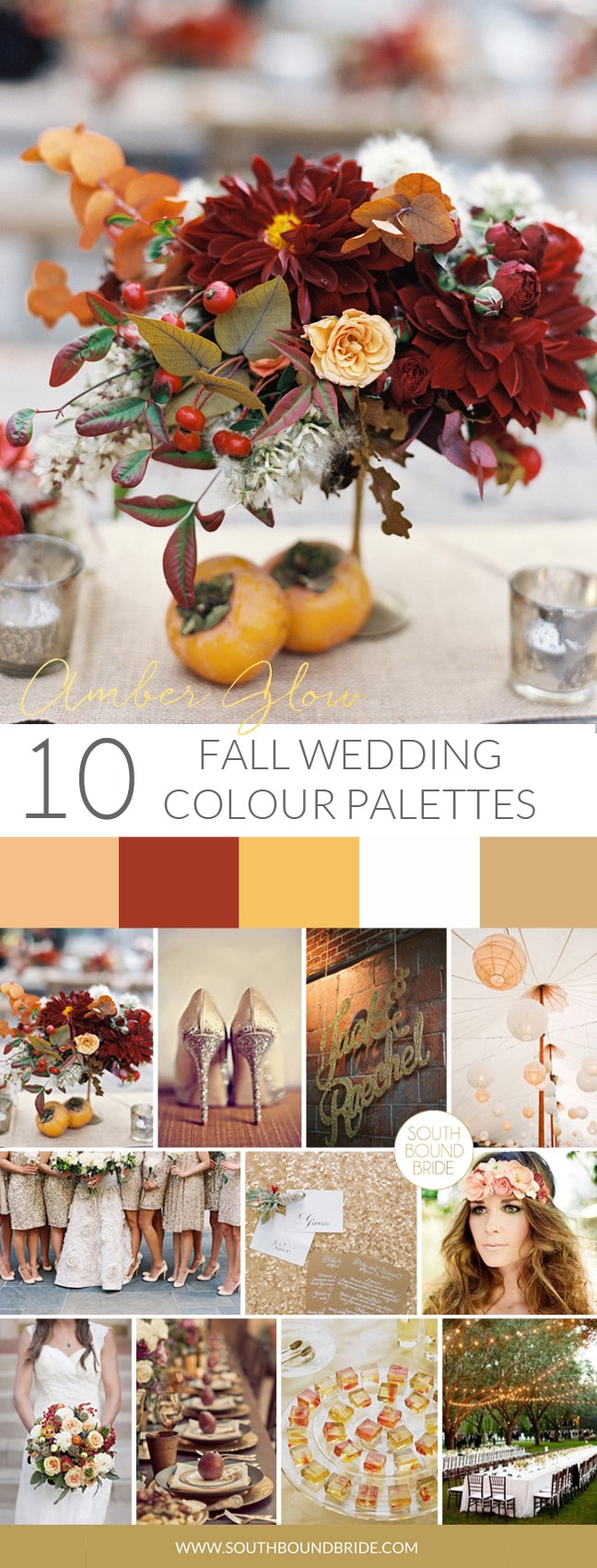 Amber Glow Fall Wedding Palette | SouthBound Bride