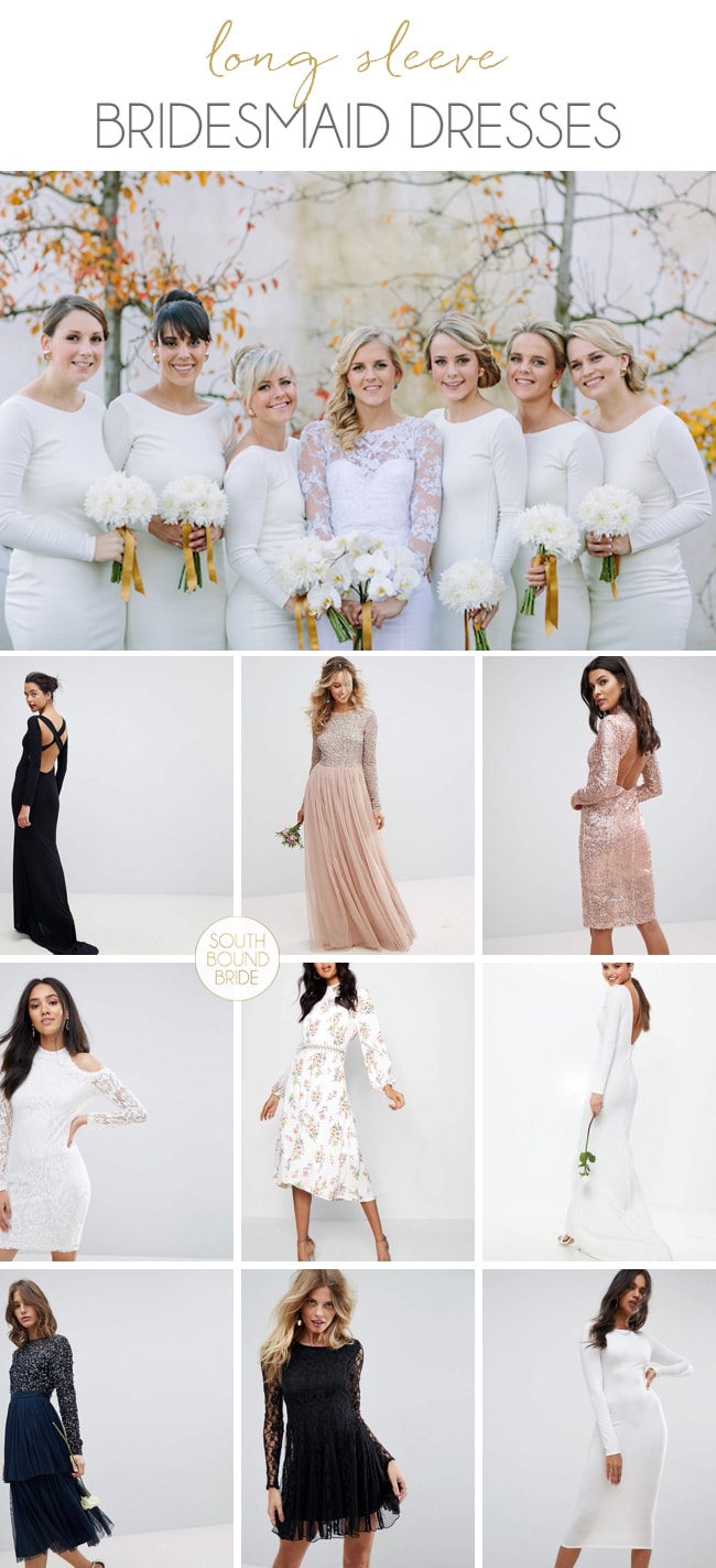Bridesmaid Dresses with Long Sleeves | SouthBound Bride