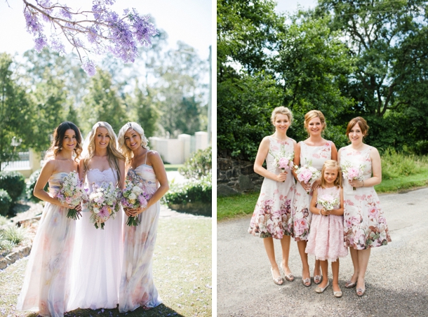 Floral Print Bridesmaid Dresses