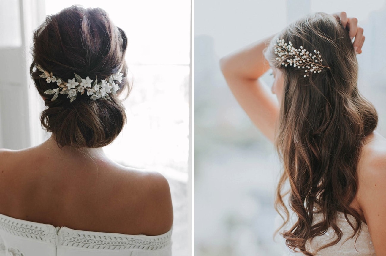 botanical floral bridal hair accessories etsy
