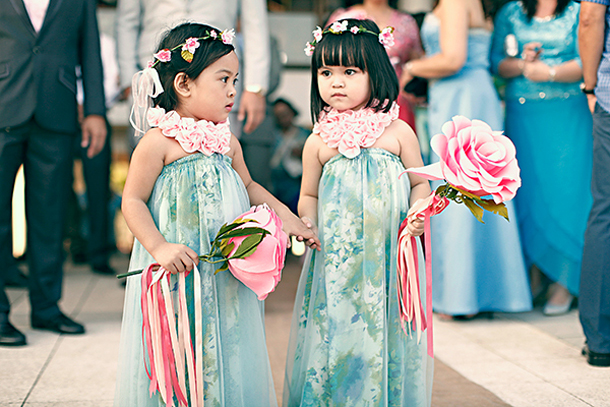 printed flower girl dresses