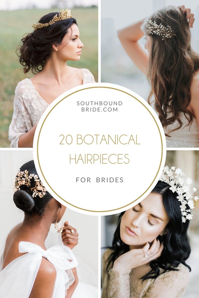 20 Botanical & Floral Bridal Hair Accessories on SouthBound Bride