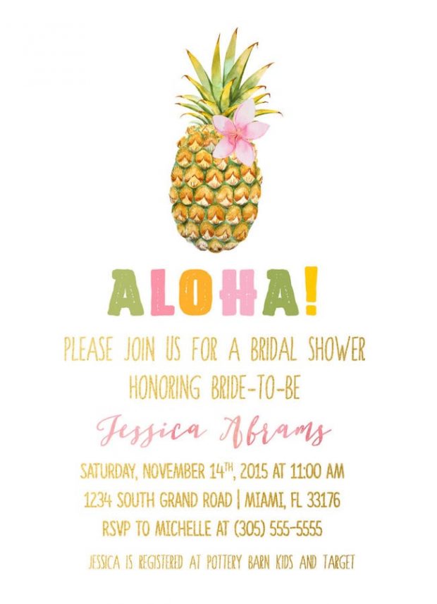 Tropical Themed Bridal Shower Invitations & Ideas | SouthBound Bride