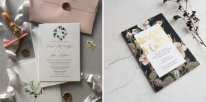 Gold Foil Wedding Invitations from Etsy