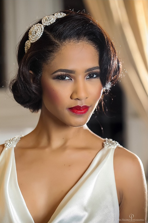 007 Red Lipstick Glamorous Bride