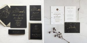Gold Foil Wedding Invitations from Etsy