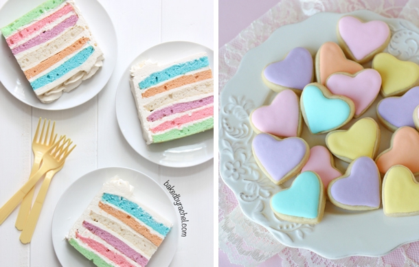 Pastel Layer Cake & Pastel Cookies