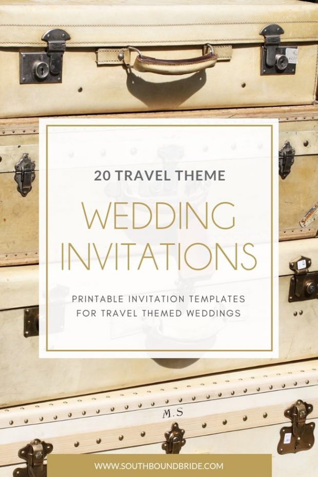 travel themed wedding invitations