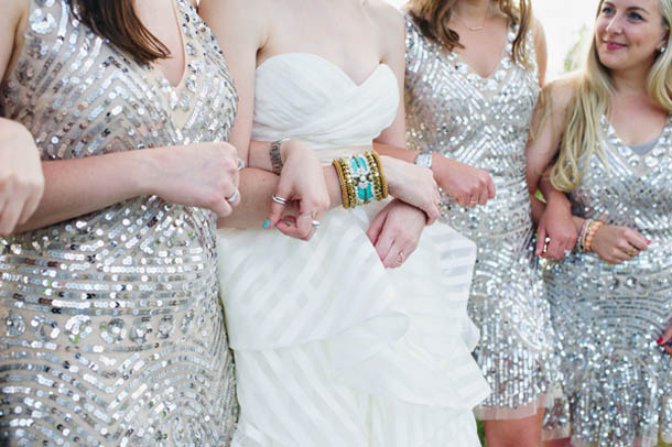 silver sparkly bridesmaids dresses