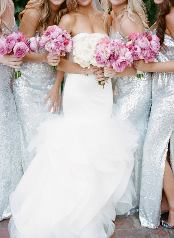 Silver Sparkly Bridesmaids Dress