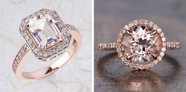 Morganite Engagement Ring Etsy