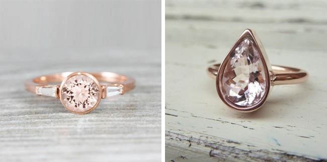 ROMANTIC MORGANITE ENGAGEMENT RINGS