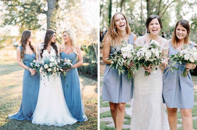 bride with 2 bridesmaids