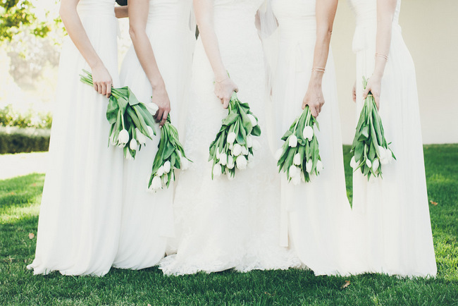 White Tulip Bouquets 