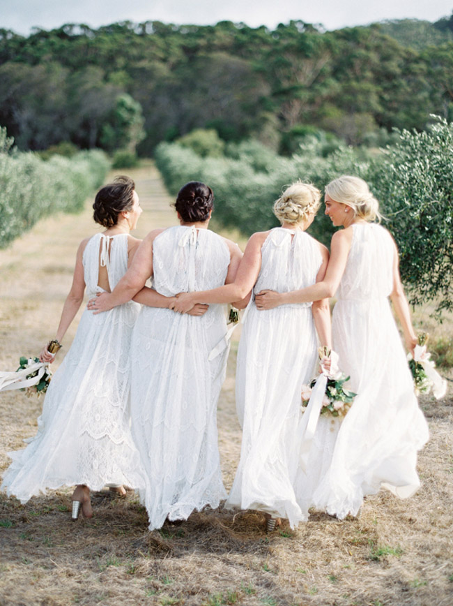 White Bridesmaid Dresses Pinterest