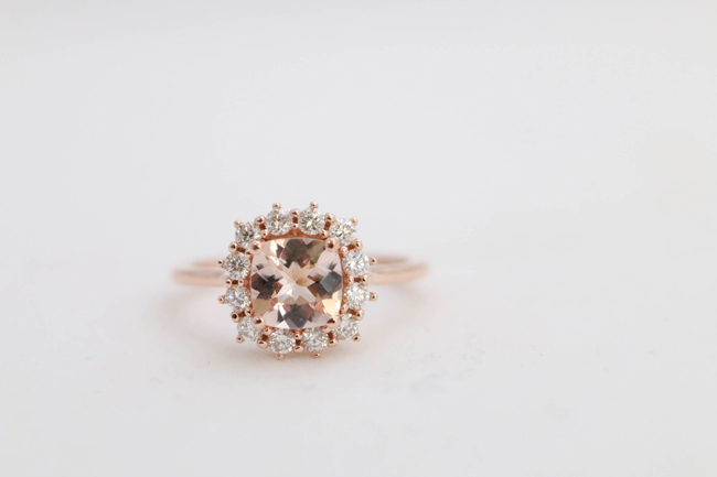 Morganite Engagement Rings with Diamonds