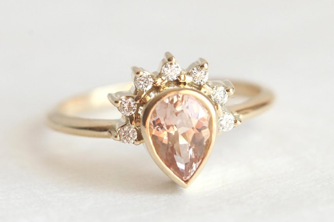 ROMANTIC MORGANITE ENGAGEMENT RINGS