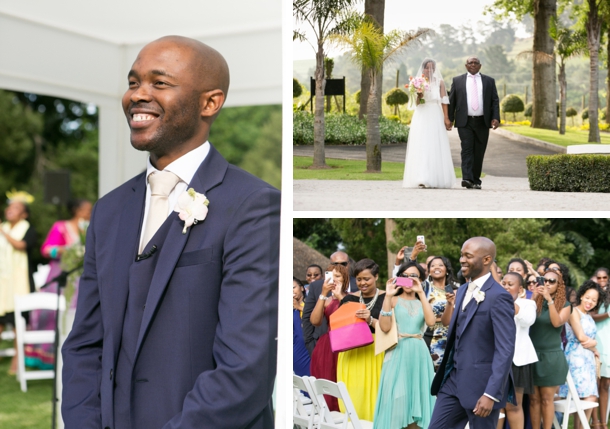 Groom in Classic Navy and White Tuxedo