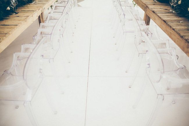 Ghost Chairs and Wooden Tables