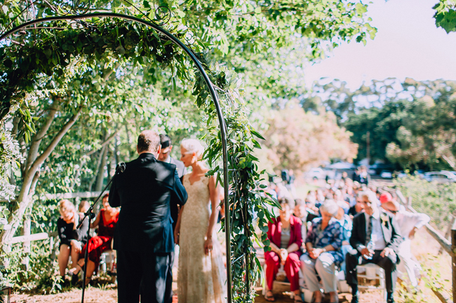 Wreath Arch at Ceremony