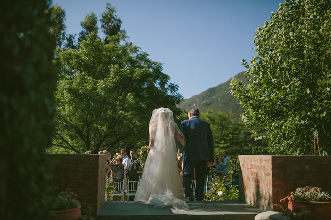 Father and Daughter Walking Down the Aisle at Olive Rock