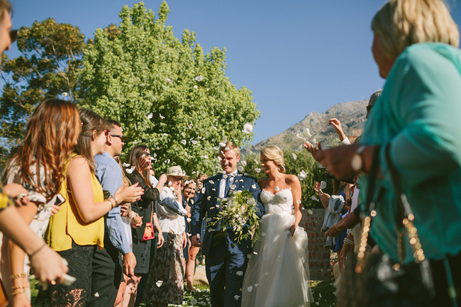 White Rose Petal Confetti at Olive Rock