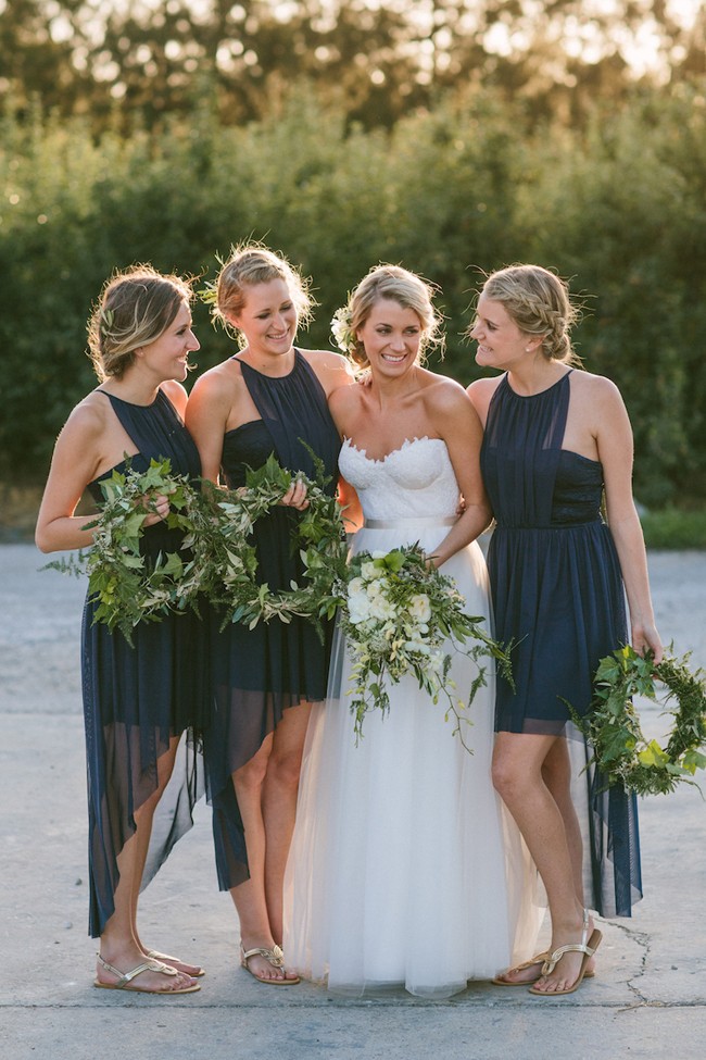 Bridesmaids Wreath Bouquets