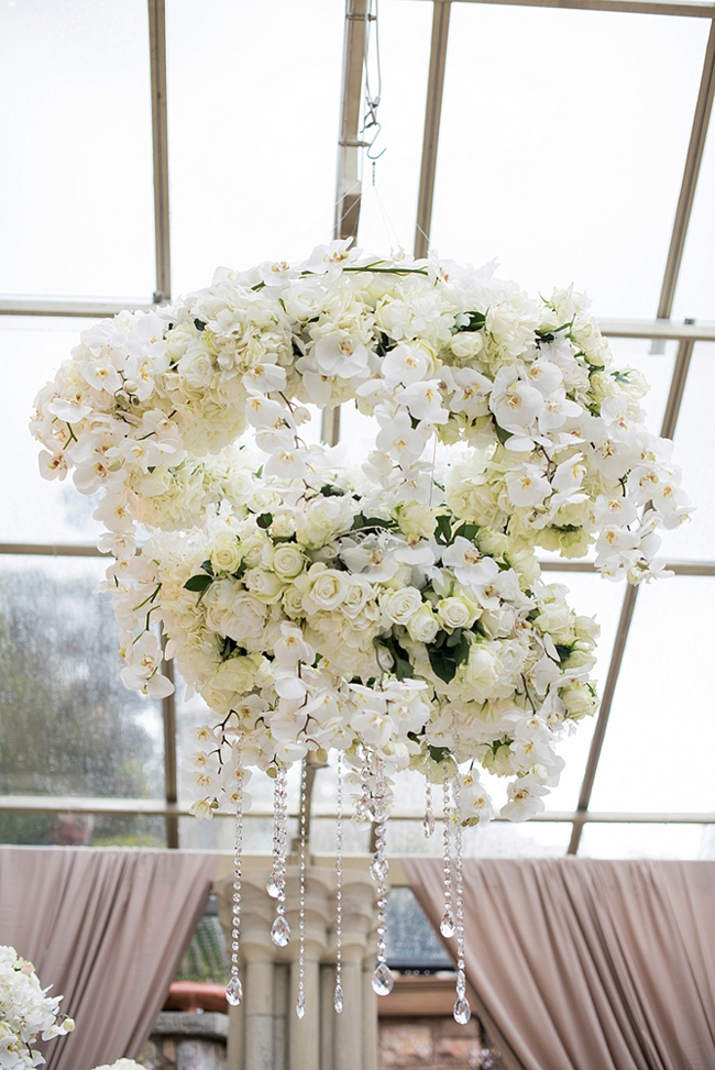 White Orchid and Roses Floral Arrangement at Shepstone Gardens