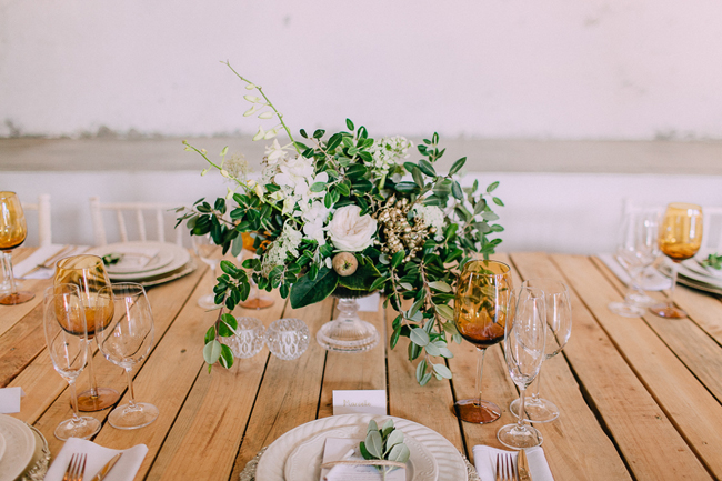 Gold and Green Table Decor by Michelle Du Toit Photography