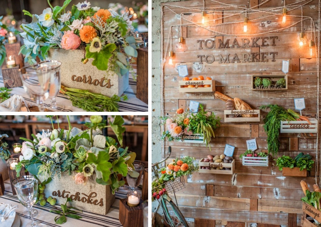 Farmers Market Wedding Ideas Escort Display