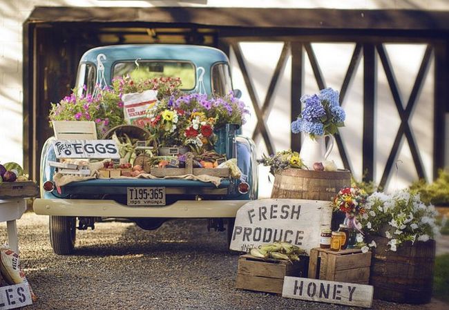 Farmers Market Installation Wedding Ideas