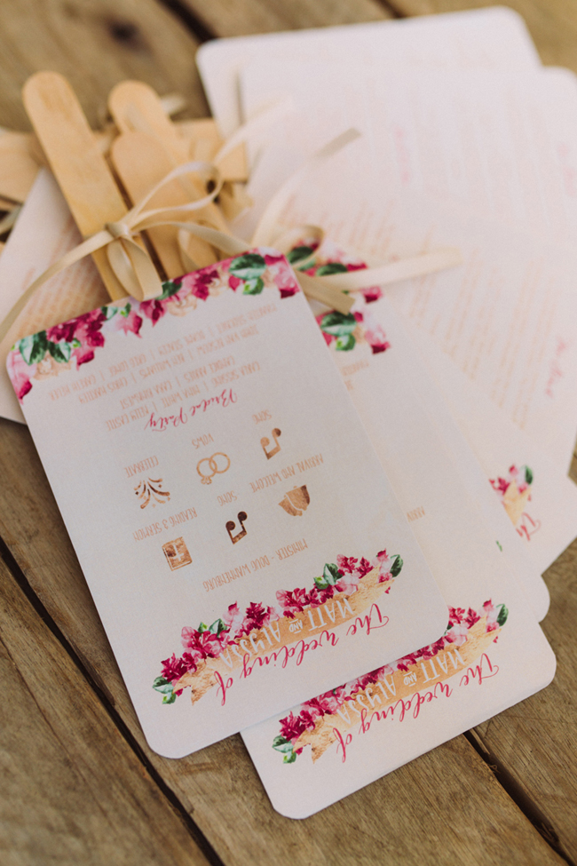 Floral Wedding Program