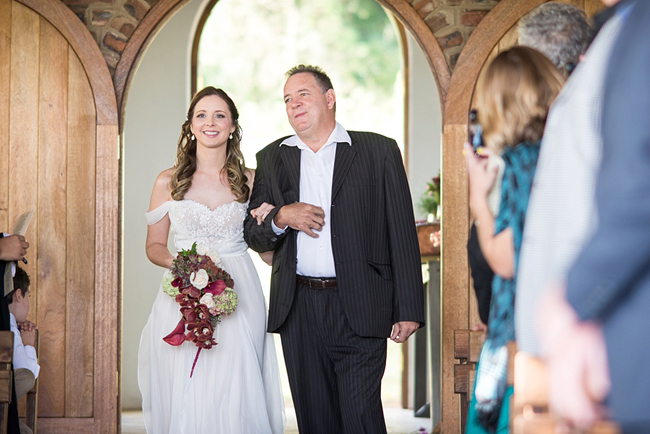 Father and Bride Walking Down the Aisle by CC Rossler Photography 