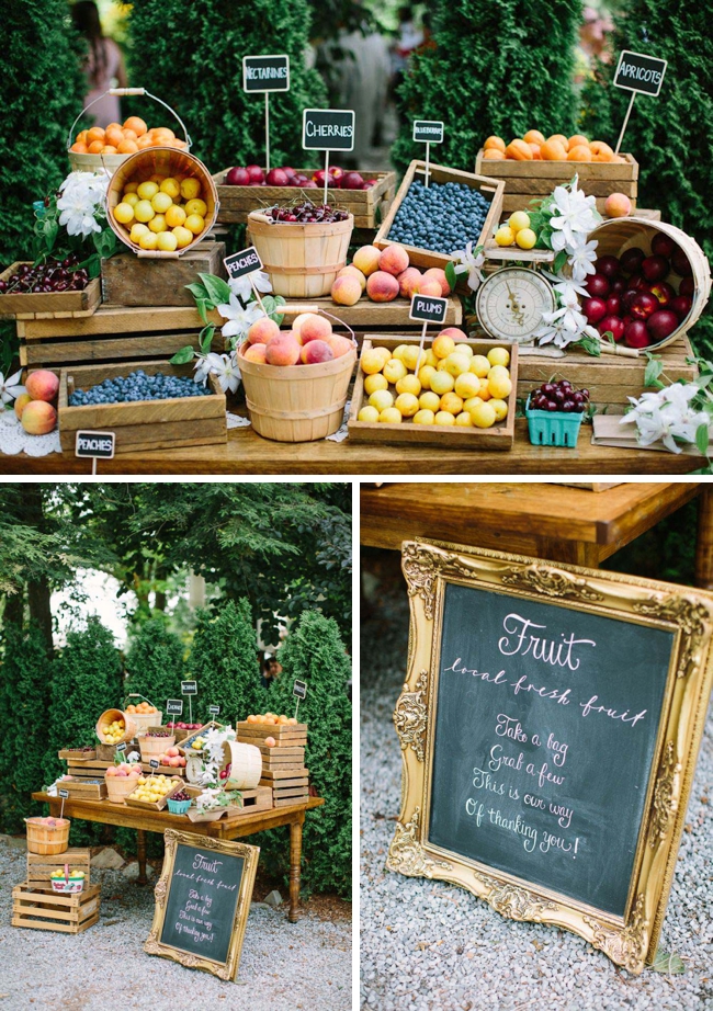 Farmers Market Wedding Ideas Fruit Wedding Favors